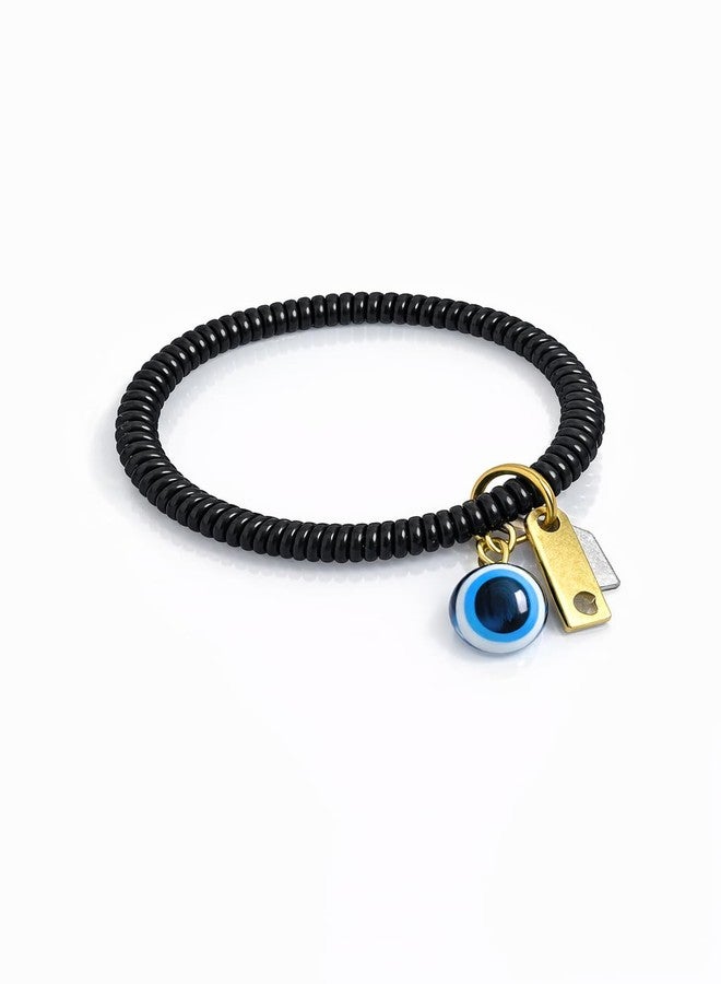 KYZZO Adjustable Black Nylon Cord Nazar battu Suraksha Chaku Nazariya Payal Anklet for Baby Girls & Women (Evil Eye Protector) (1) - Image 1