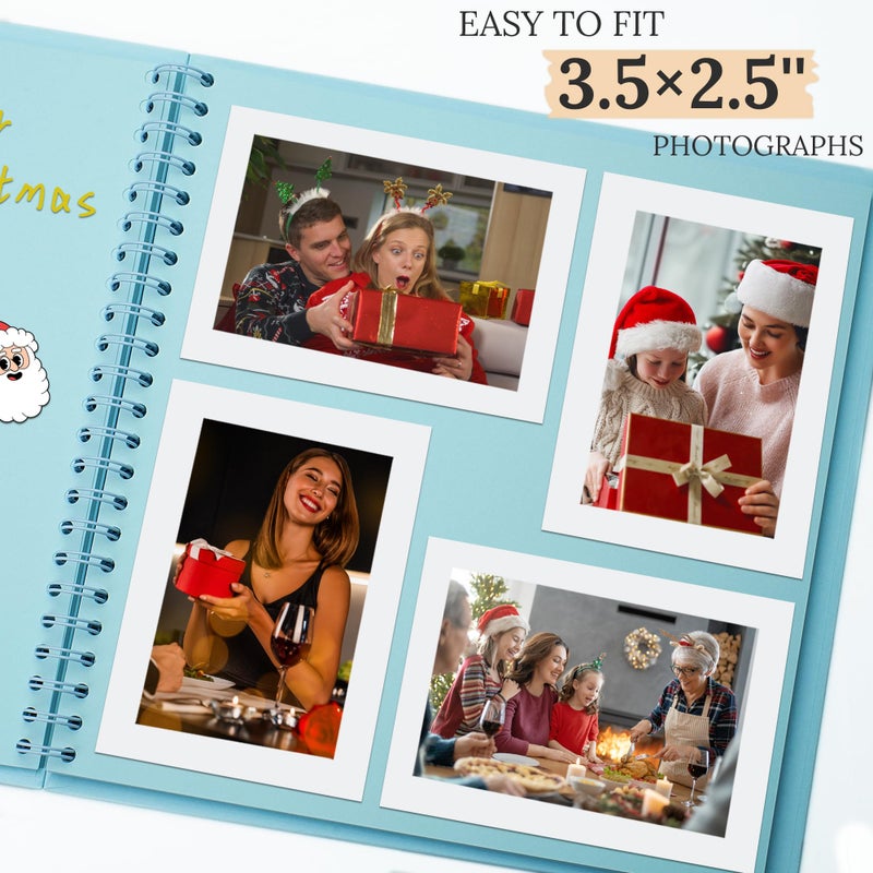 Hiwhy Scrapbook 7x7 Inch DIY Scrapbook Album Hardcover Kraft Paper Scrap Book Photo Albums 40 Pages Perfect for 4x6 / 5x7 Photos Memory Book for Family, Wedding - Image 4