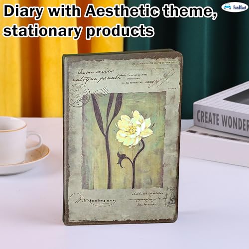 FunBlast Aesthetic Diary for Girls – Kawaii Diaries, Stylish Diary, Notebooks Diary for School, Home, Office, Travel Diary & Notebook – A5 Size (114 Sheets, 228+ Pages) (White Flower) - Image 4