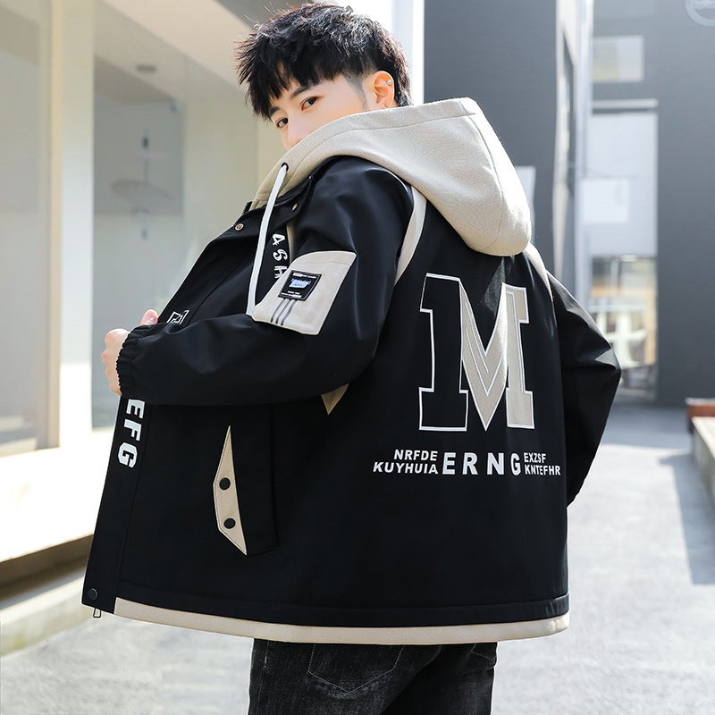 2024 Casual Hooded Two-Piece Jacket 910 black