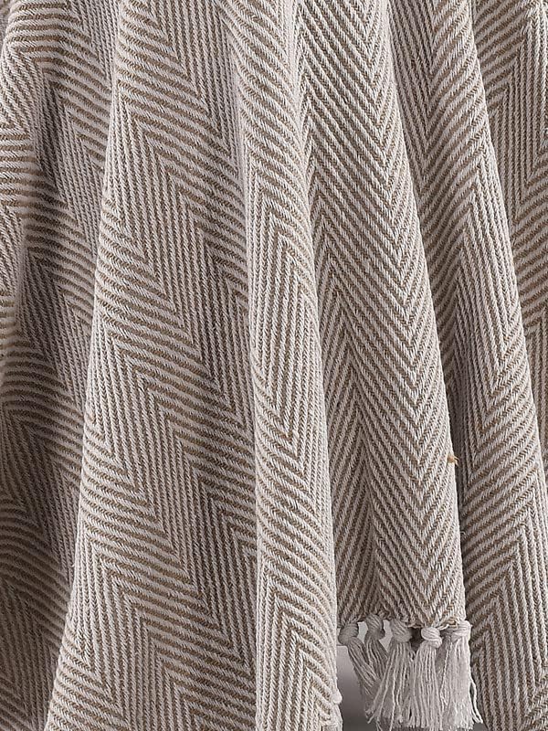 SASHAA WORLD Striped Chevron Throw Blanket | Throw for Living Room, Sofa, Bedroom & Chair | Grey Throw Blanket | 180 x 130 cm Pack of 1 - Image 4