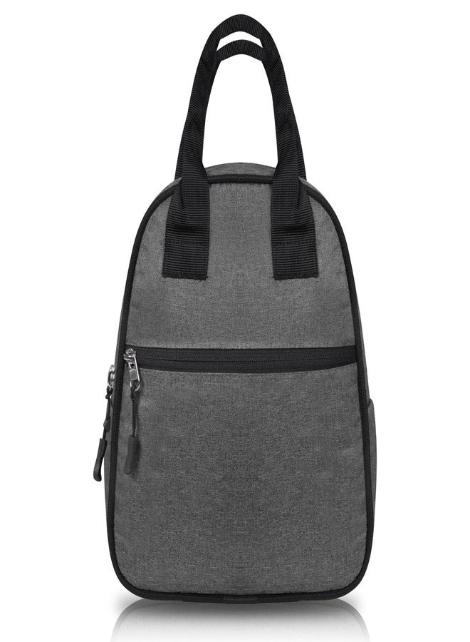 OxbOw Travel Lunch/Tiffin/Storage Bag with Bottle Comportment Picnic Tote Cooler Bag for Women Kids Men Office, College & School (Black) - Image 1