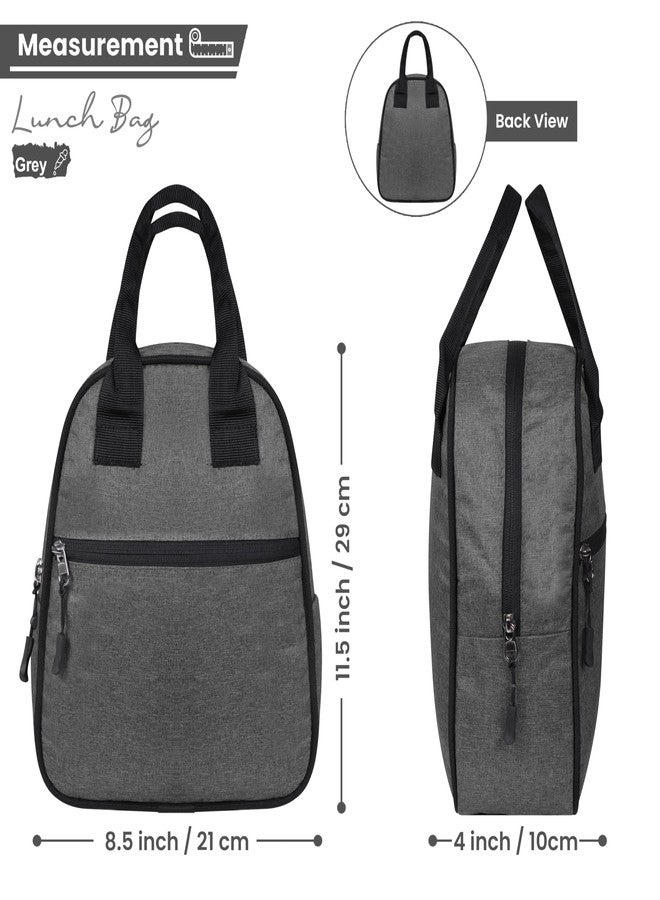 OxbOw Travel Lunch/Tiffin/Storage Bag with Bottle Comportment Picnic Tote Cooler Bag for Women Kids Men Office, College & School (Black) - Image 2