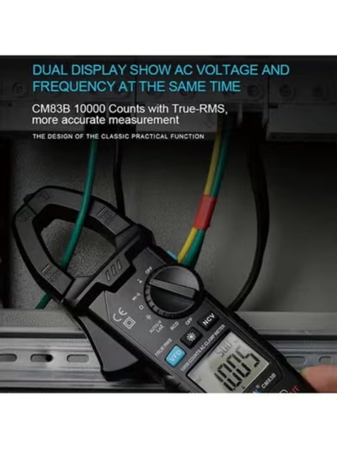 MESTEK CM83B Digital Clamp Meter High-Precision Multimeter – Professional Clamp Current Tester with Digital Display for Electrician Maintenance and Capacitor Measurement - Image 3