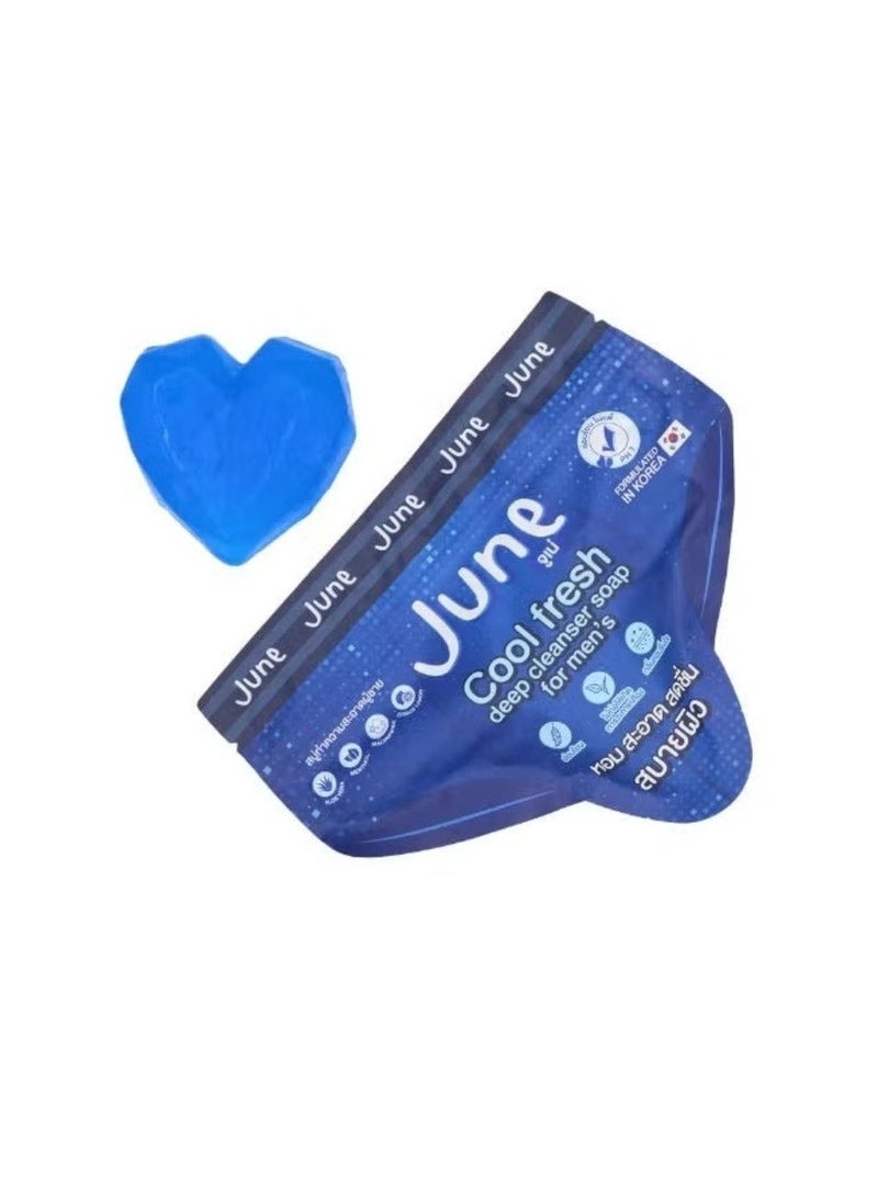 June Cool Fresh Soap for Men 50g, Intimate Area Cleanser, Gentle Daily Wash for Freshness, Odour Control & Comfort - Image 1