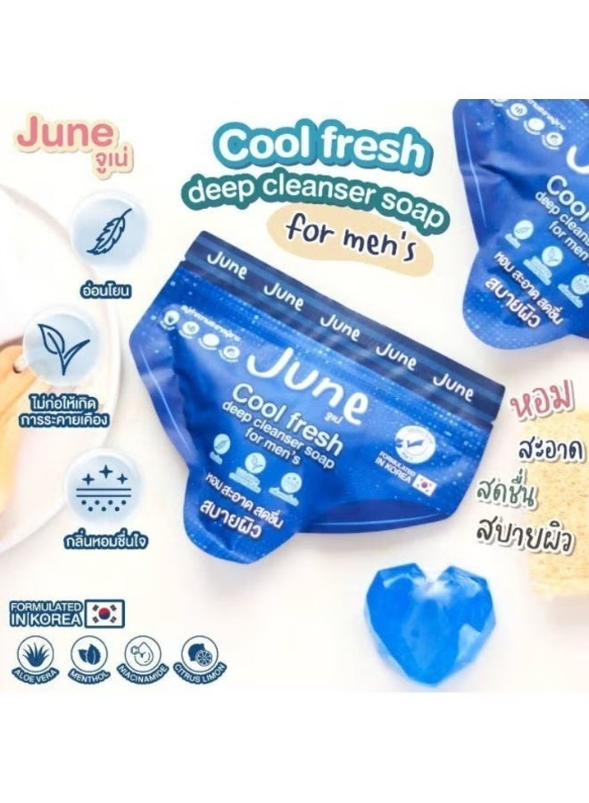 June Cool Fresh Soap for Men 50g, Intimate Area Cleanser, Gentle Daily Wash for Freshness, Odour Control & Comfort - Image 5