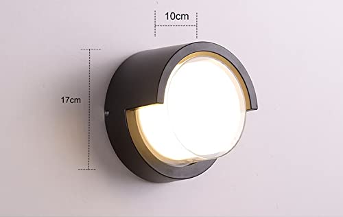 Groeien Waterproof Round Shape 5W LED Modern Acrylic Outdoor and Indoor Garden Wall Lamp Fixture (Warm White) (Round) - Image 4