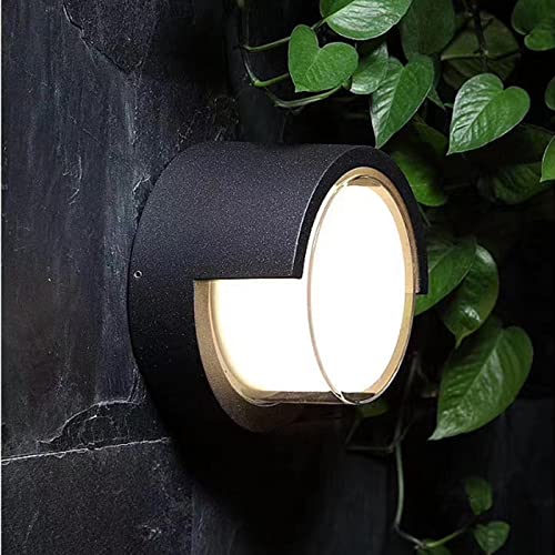 Groeien Waterproof Round Shape 5W LED Modern Acrylic Outdoor and Indoor Garden Wall Lamp Fixture (Warm White) (Round) - Image 3