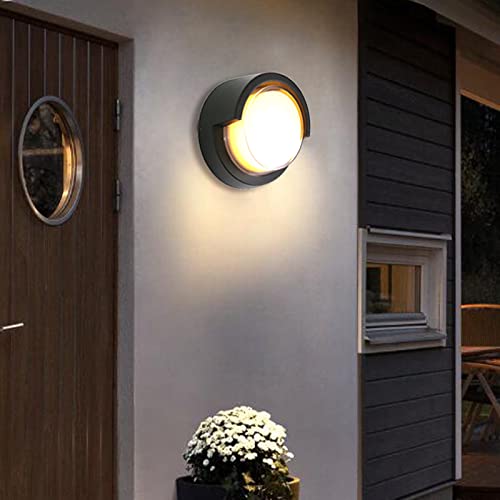 Groeien Waterproof Round Shape 5W LED Modern Acrylic Outdoor and Indoor Garden Wall Lamp Fixture (Warm White) (Round) - Image 5