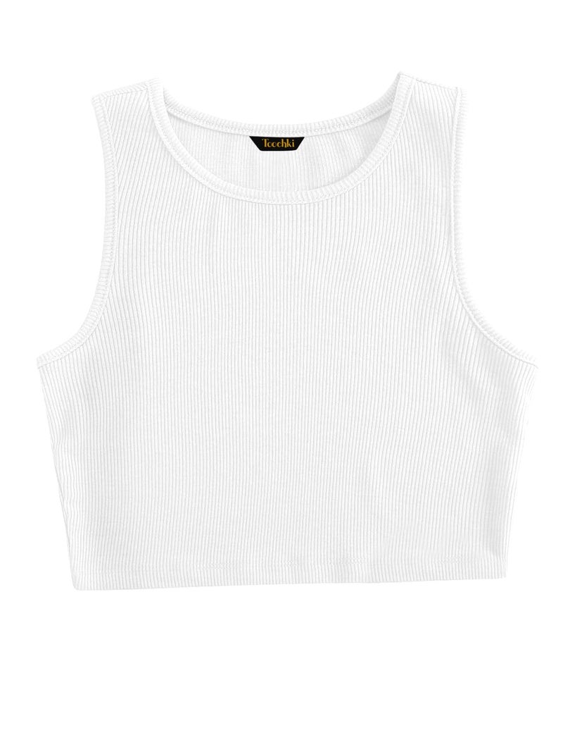 Toochki Tops for Women Crop Top for Women's Tank Activewear Tee Sports Western Casual Cotton Camisole - Image 1