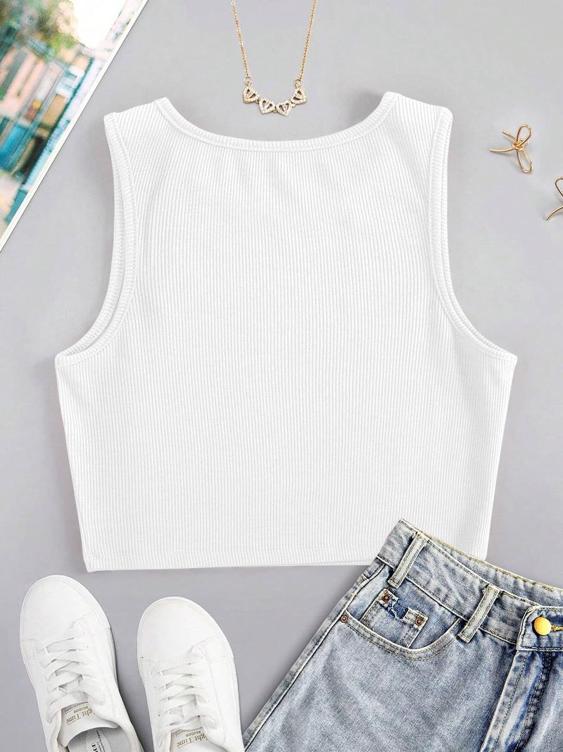 Toochki Tops for Women Crop Top for Women's Tank Activewear Tee Sports Western Casual Cotton Camisole - Image 4