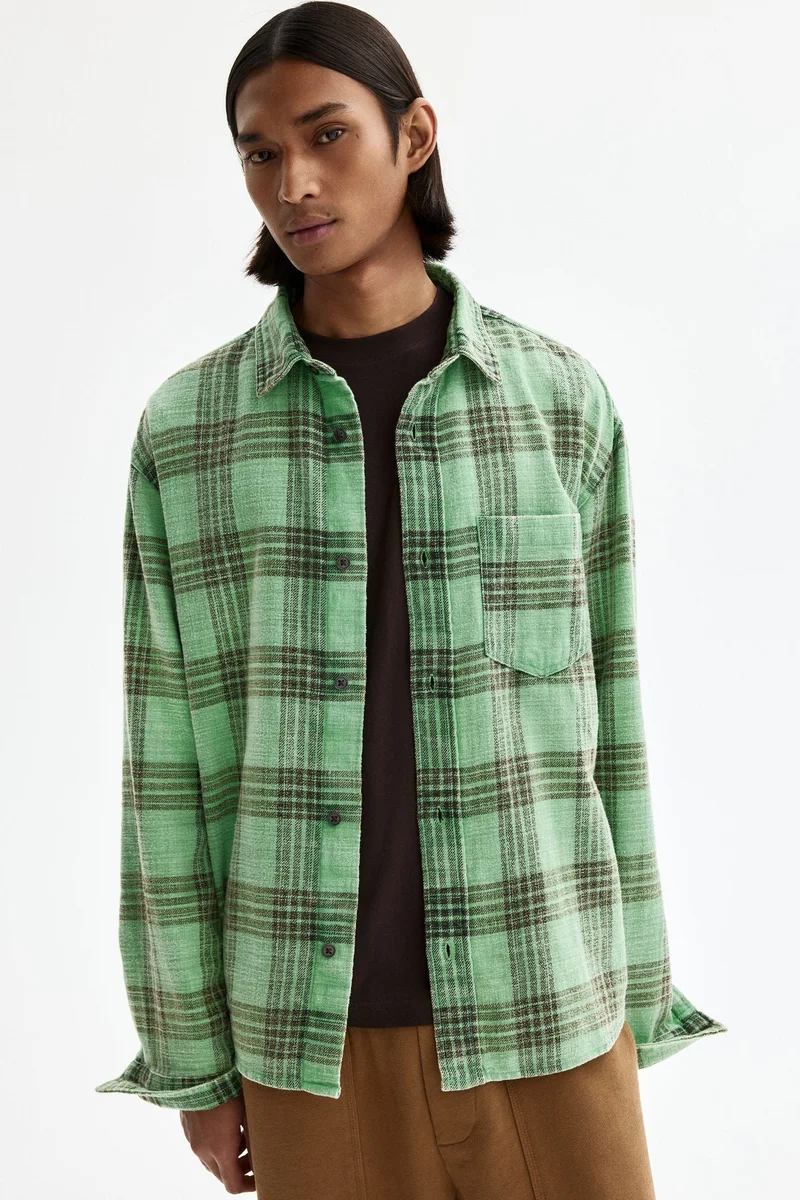 اتش اند ام قميص قطني بقصّة مريحة