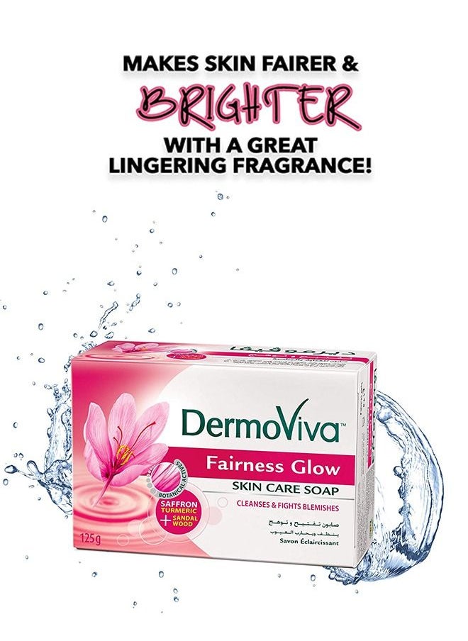DermoViva - Dermoviva Fairness Glow Soap Gently Cleanses Your Skin and Makes Your Skin Even-Toned, Fairer and More Radiant -125g (Pack of3) - Image 1