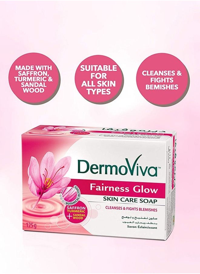 DermoViva - Dermoviva Fairness Glow Soap Gently Cleanses Your Skin and Makes Your Skin Even-Toned, Fairer and More Radiant -125g (Pack of3) - Image 1