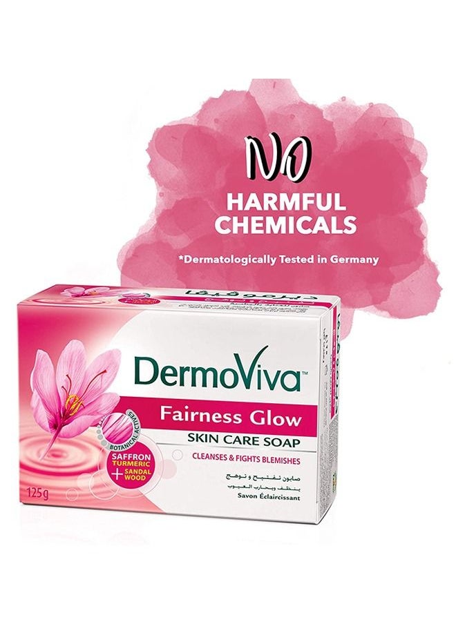 DermoViva - Dermoviva Fairness Glow Soap Gently Cleanses Your Skin and Makes Your Skin Even-Toned, Fairer and More Radiant -125g (Pack of3) - Image 1