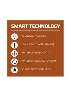 WMC TOOLS WMC TOOLS LED Light Hydroponic System for Home with Phytolamp (60 LED Grow Light, 15W, 3 Cells), with Circulation System and Water Level Indicator, 3 Lighting Modes for Plants in Potting Soil  - Image 2