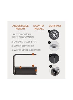 WMC TOOLS WMC TOOLS LED Light Hydroponic System for Home with Phytolamp (60 LED Grow Light, 15W, 3 Cells), with Circulation System and Water Level Indicator, 3 Lighting Modes for Plants in Potting Soil  - Image 3