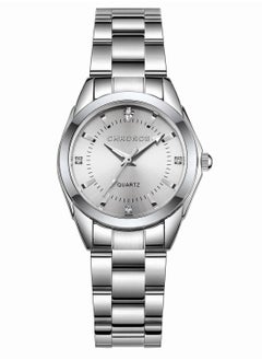 Waterproof Stainless Steel Quartz Watch Round Analog Lady Steel Watch
