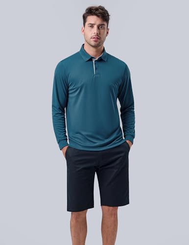 Liberty Pro 3 Pack: Dry Fit Long Sleeve Polo Shirts for Men, Athletic Collared Golf T-Shirts Performance Tops (Set 2, X-Large) - Image 3