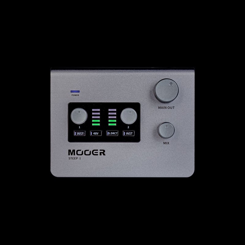 MOOER STEEP I 2-In 2-Out USB Audio Interface, 24Bit/192kHz, 48V Phantom Power, Zero Latency Monitoring for Guitar, Vocal Recording - Image 1