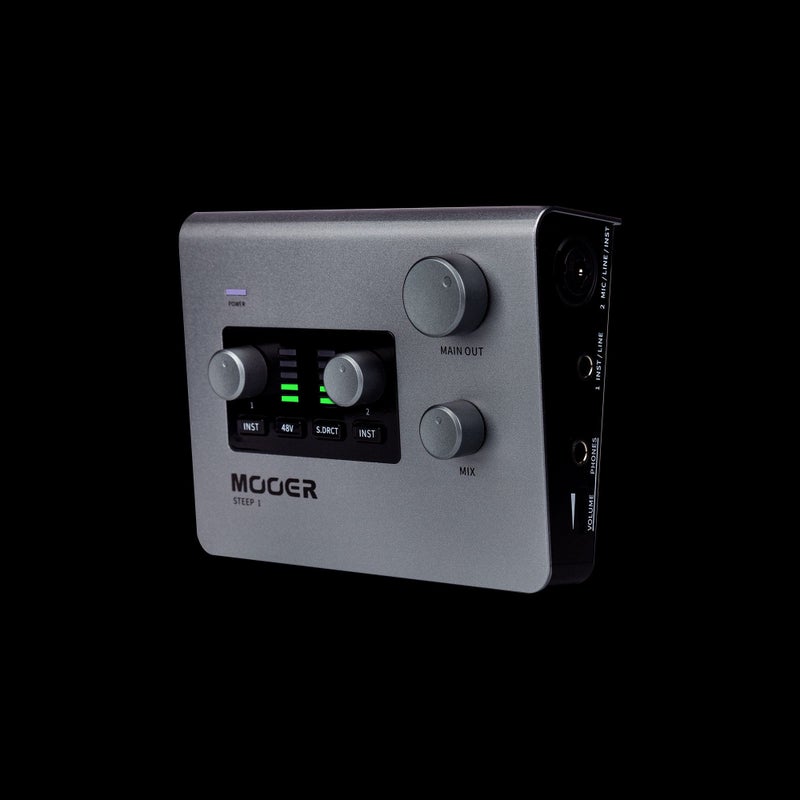 MOOER STEEP I 2-In 2-Out USB Audio Interface, 24Bit/192kHz, 48V Phantom Power, Zero Latency Monitoring for Guitar, Vocal Recording - Image 2