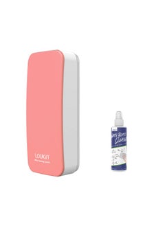 Loukin Magnetic Dry Erase Eraser, Whiteboard Eraser, Glass Board Eraser(Pink), One Bottle Of 3.4 Fl Oz Whiteboard Cleaner Included, For Classroom, Home And Office  - Image 1