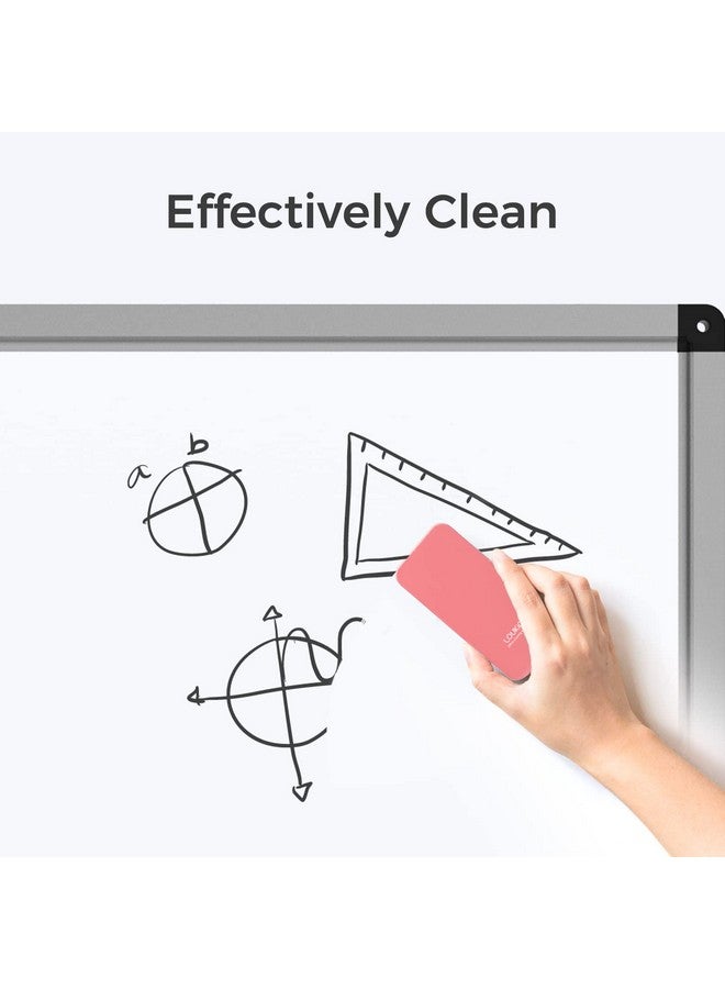 Loukin Magnetic Dry Erase Eraser, Whiteboard Eraser, Glass Board Eraser(Pink), One Bottle Of 3.4 Fl Oz Whiteboard Cleaner Included, For Classroom, Home And Office - Image 2