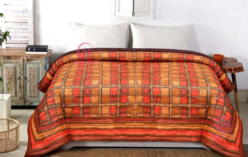 WORLDNEX 400 TC Pure Cotton Double Bed Soft Jaipuri AC QuiltRazaiRajai Floral PrintJaipuri razai Double Bed for Winter PrintedMulticolor Double Bed 90 x 108 inch - Image 1