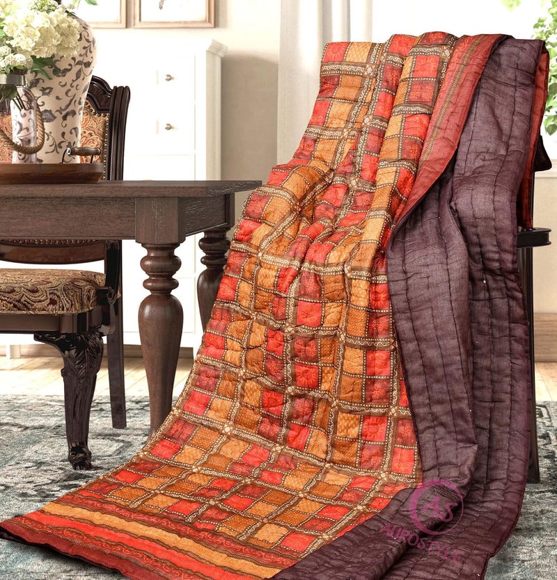 WORLDNEX 400 TC Pure Cotton Double Bed Soft Jaipuri AC QuiltRazaiRajai Floral PrintJaipuri razai Double Bed for Winter PrintedMulticolor Double Bed 90 x 108 inch - Image 5