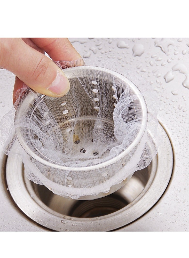 100pcs Disposable Mesh Sink Filter Bags, Flex Kitchen Sink Filter Mesh Trash Bags Anti-Clogging, Fits Most Sizes Sink Filters  - Image 1