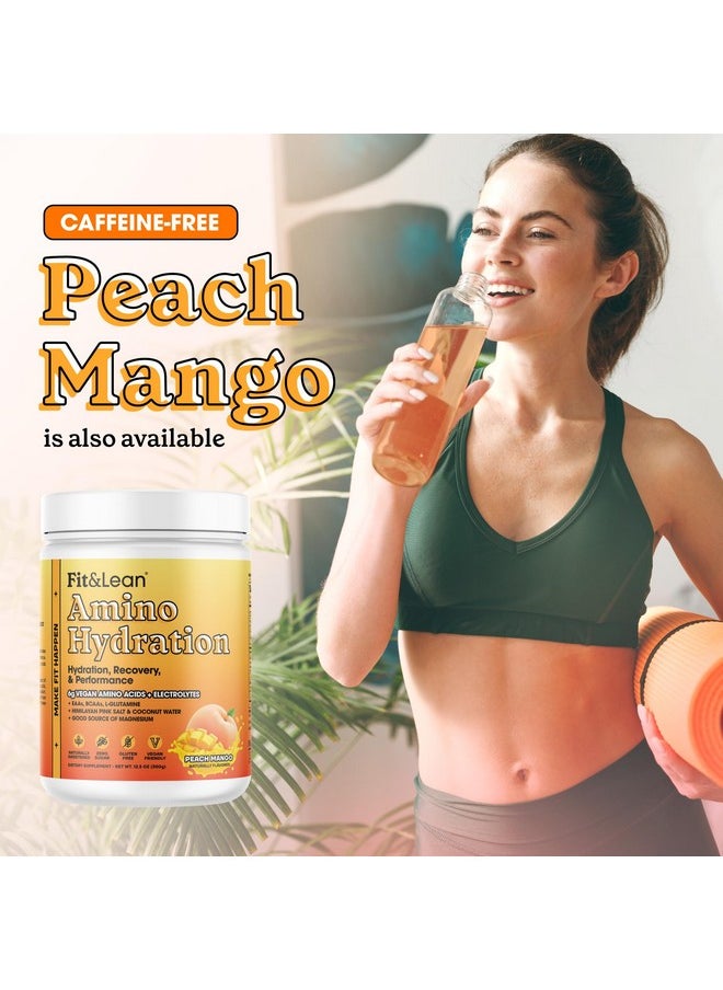 Fit & Lean - Fit&Lean Amino Hydration Plus Energy, Naturally Sweetened Pre Workout Powder, 6g Vegan Amino Acids, EAA, BCAA, Glutamine, Electrolytes & Natural Caffeine, Pink Lemonade, 30 Servings - Image 1