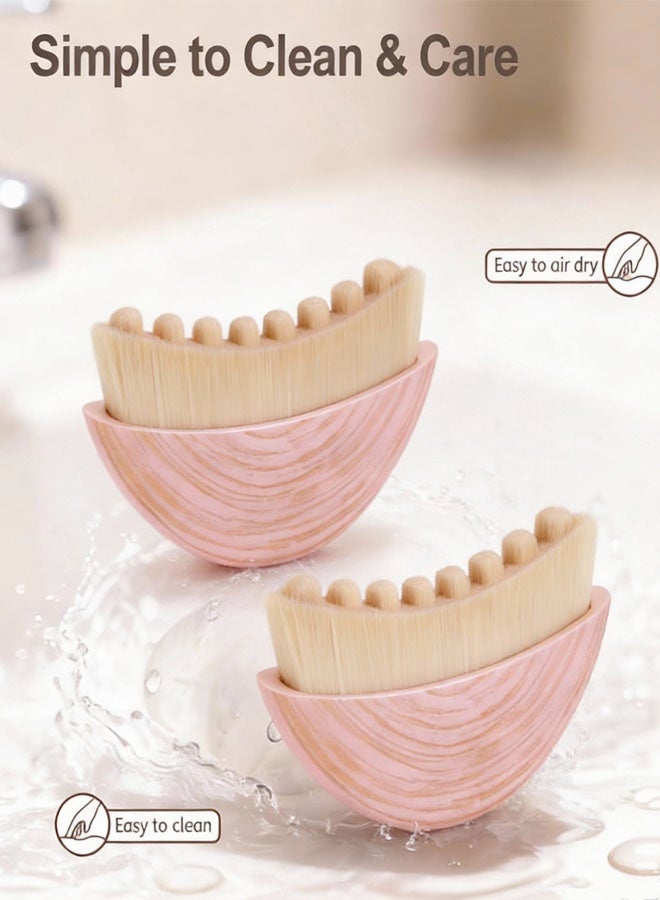 الملفات الليمفاوية الوجه والجسم فرشاة جافة فرشاة الوجه للذكنة والفك الملفات الدقيقة تناسب تخفيف الجلد تدليك الصرف الليمفاوي - Image 2