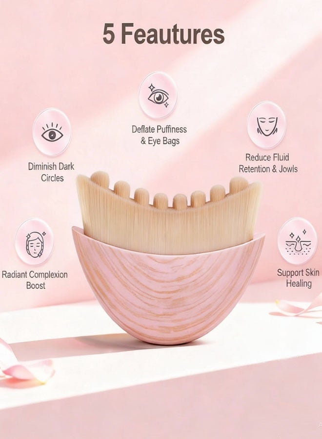 الملفات الليمفاوية الوجه والجسم فرشاة جافة فرشاة الوجه للذكنة والفك الملفات الدقيقة تناسب تخفيف الجلد تدليك الصرف الليمفاوي - Image 3