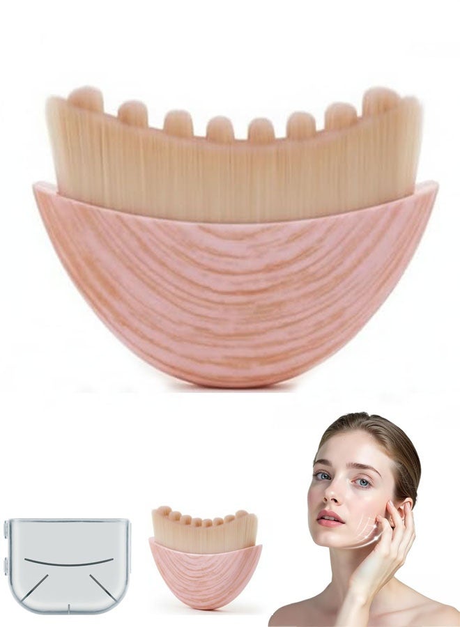 الملفات الليمفاوية الوجه والجسم فرشاة جافة فرشاة الوجه للذكنة والفك الملفات الدقيقة تناسب تخفيف الجلد تدليك الصرف الليمفاوي - Image 1