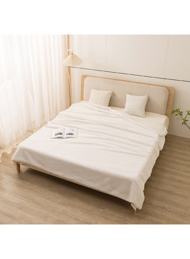 Home Box Lla Ura Rabbit Fur Double Layer Twin Blanket 150 x 220 cm - Image 2