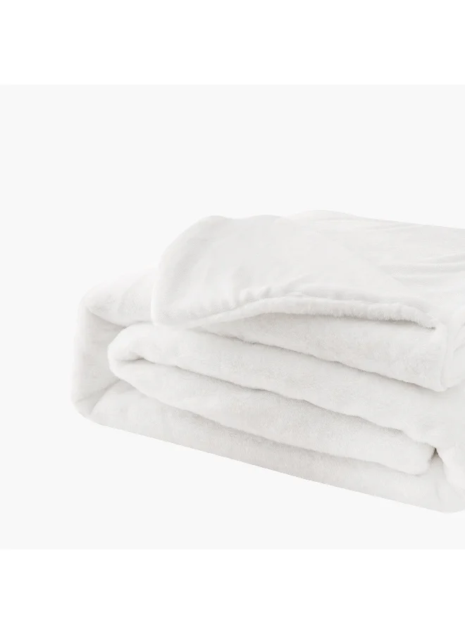 Home Box Lla Ura Rabbit Fur Double Layer Twin Blanket 150 x 220 cm