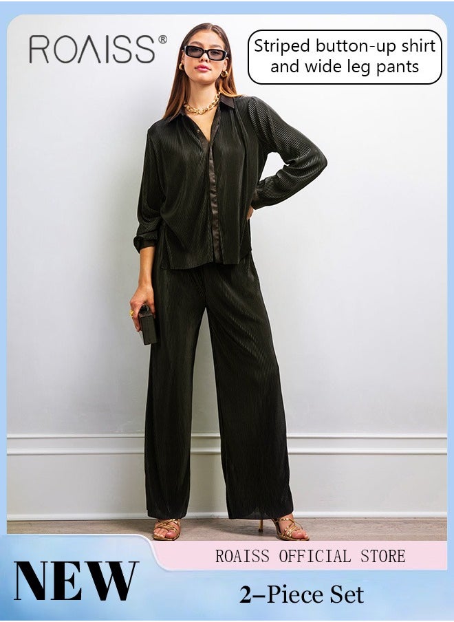 2 Piece Stretch Fabric Women Casual Suit Long Sleeved Shirt and Loose Fitting Trousers Pleating Process Comfortable and Skin-Friendly Fabric Candy Color Matching for Daily Commuting Wear - pzsku/ZFB7E43FE19E0343C81B3Z/45/_/1722396308/85971d2a-3dc1-487a-ae96-9c70f30fe115