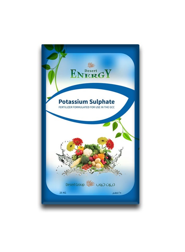 DESERT ENERGY Potassium Sulphate NPK & S (0-0-50-17) Powder Fertilizer 25kg  - Image 1