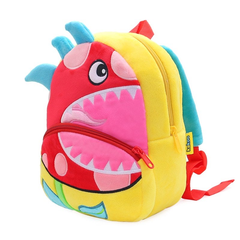 Plush Kids Backpack, Venus Flytrap Fruit Design, Soft Lightweight School Bag for Toddlers and Preschool Kids - Image 2
