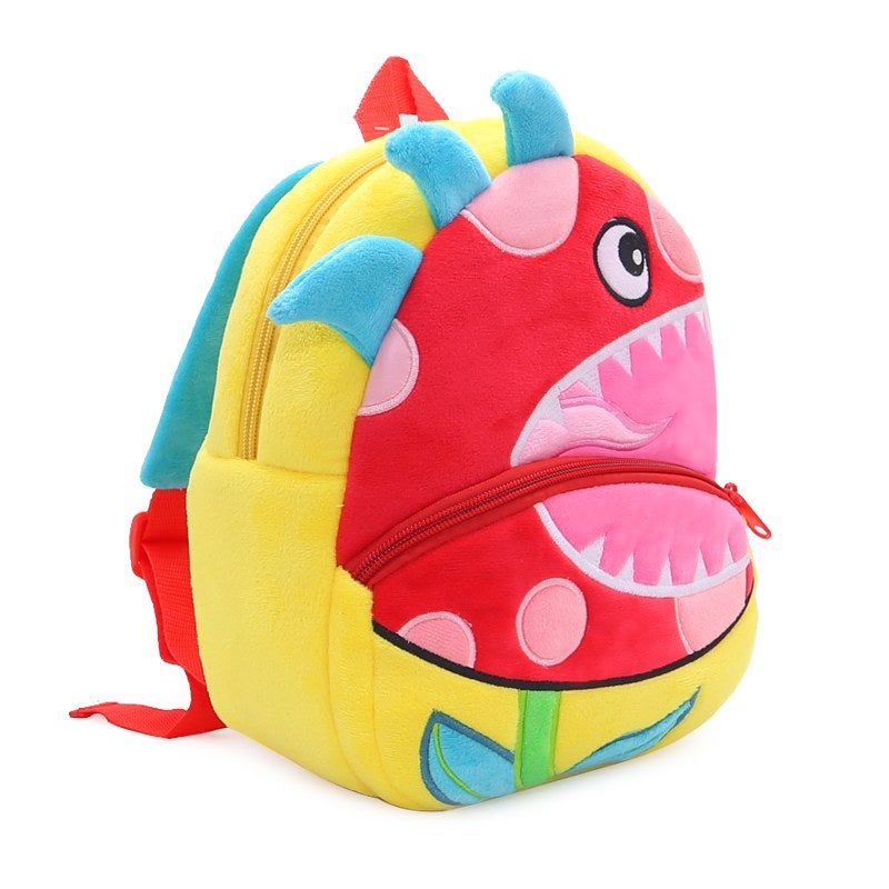 Plush Kids Backpack, Venus Flytrap Fruit Design, Soft Lightweight School Bag for Toddlers and Preschool Kids - Image 5