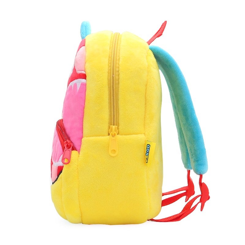 Plush Kids Backpack, Venus Flytrap Fruit Design, Soft Lightweight School Bag for Toddlers and Preschool Kids - Image 3