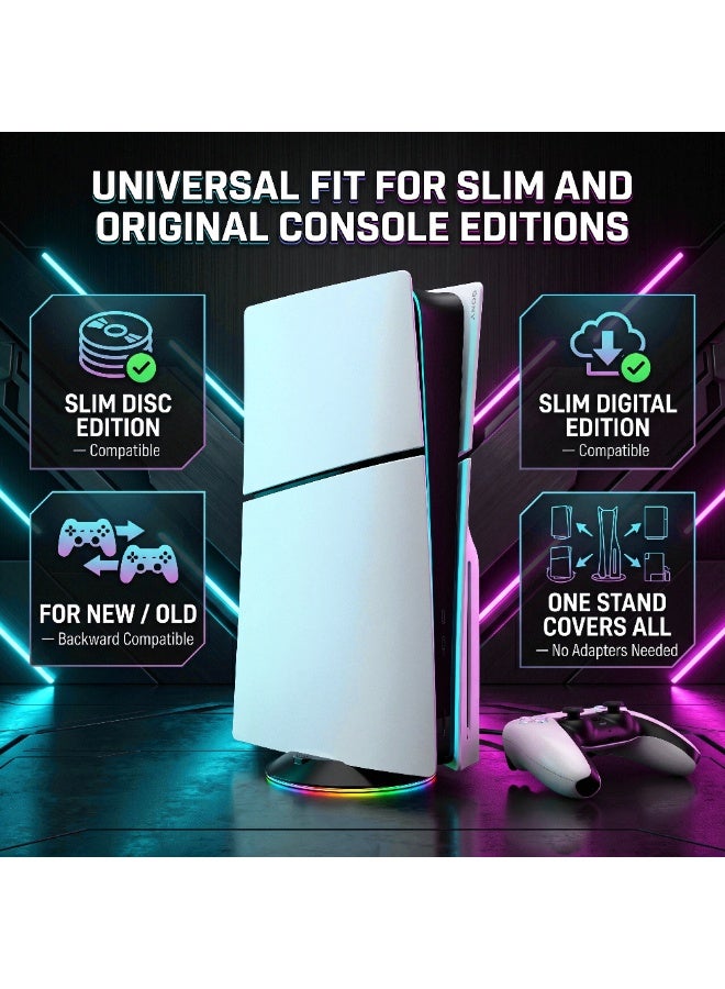 سايتاك حامل وحدة تحكم عمودي من سايتاكي بإضاءة RGB سفلية، موزع USB مزدوج، إصدار رقمي للقرص - Image 2