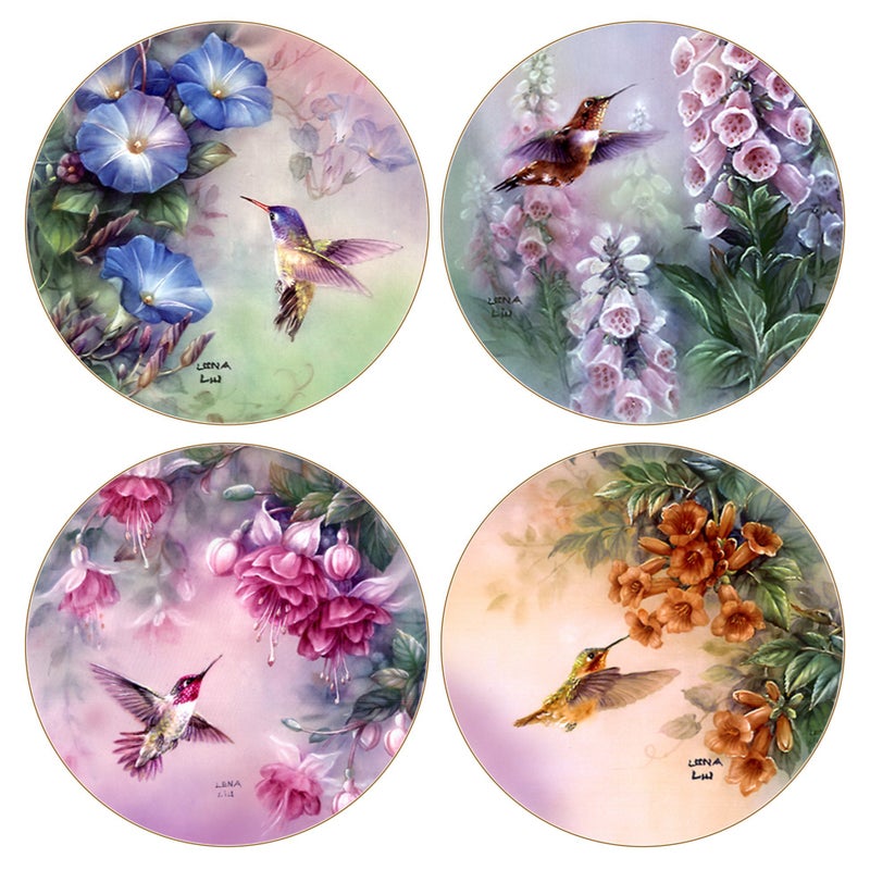 CoasterStone Absorbent Coasters  Hummingbird Assortment  4-1/4-Inch  Set of 4 - Image 1