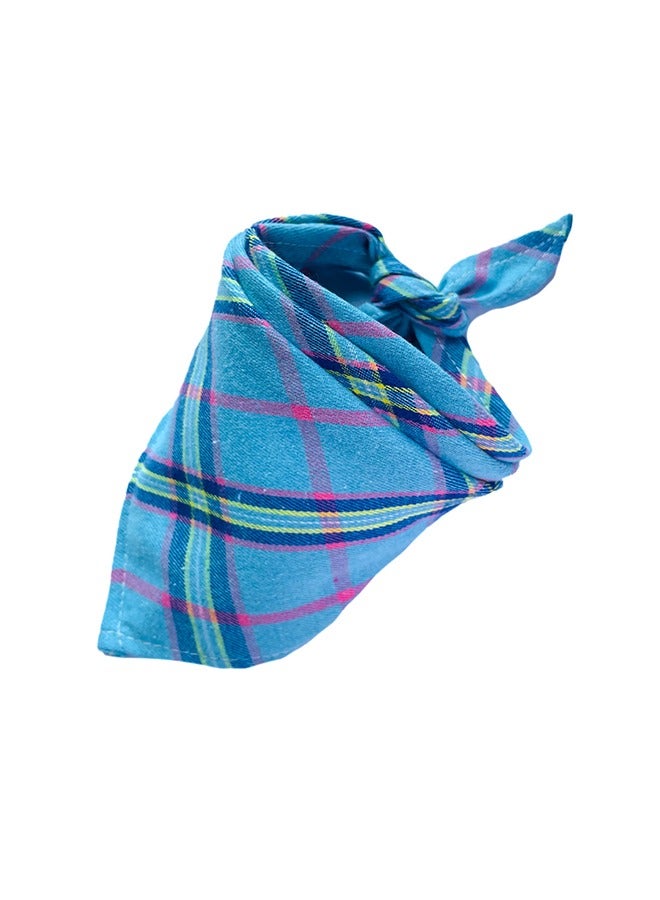 VInedi Scottish style cotton baby scarf plaid triangle scarf children's large saliva towel