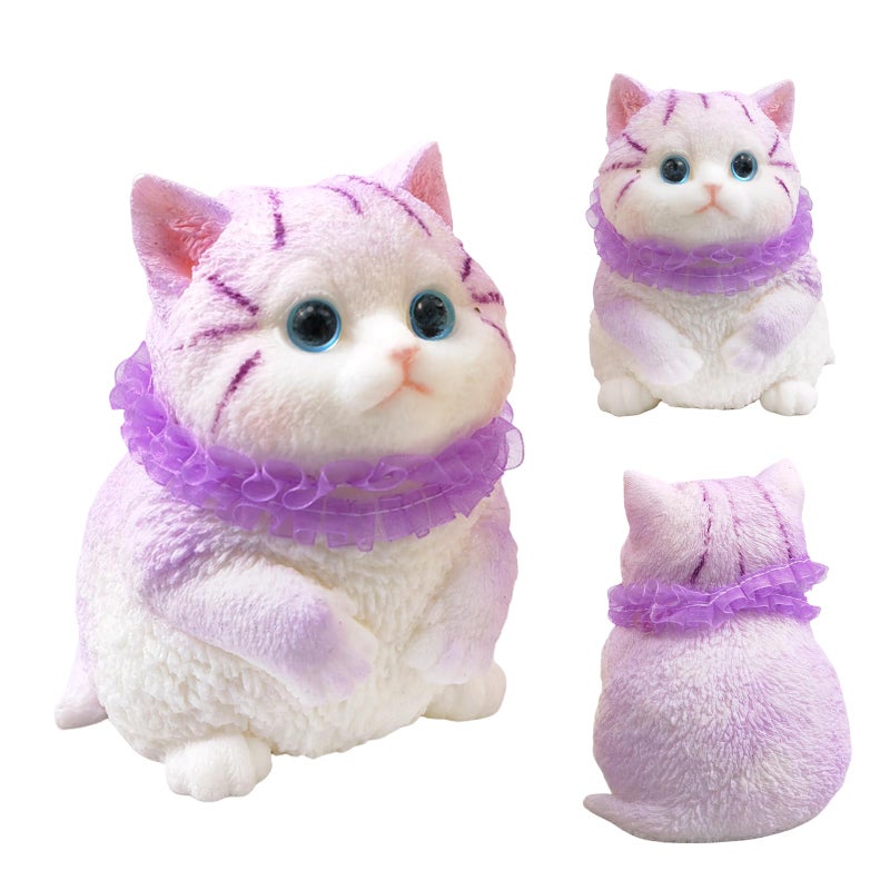 QOUXZ Big Hand Painted Cat Squishy Toys Large Cute Ultra Soft Kitty Squeeze Fidget Toys For Stress Relief  Kawaii Squishies Sticky Animal Toys For Adults Kids Decompression Sensory Balls Toys For Autism - Image 1