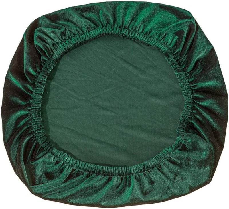 klarako Stretch Velvet Dining Room Chair Seat Cover Slipcovers Wedding Party Decor  Green - Image 1