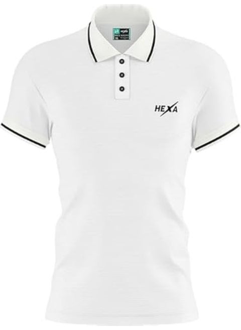 HEXA Hexa Polo Line 601 Short Sleeve Polo Shirt for Men & Women - Dry-Fit, Anti-Bacterial, 100% Polyester- 121000