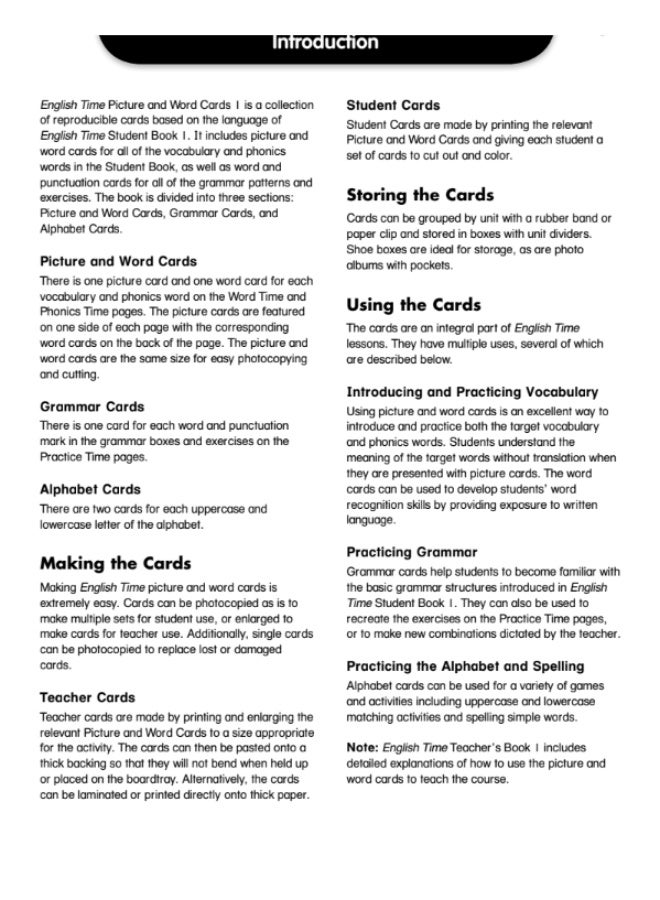 Oxford English Time  - American English course for primary students - level 1_Flashcards - Image 4