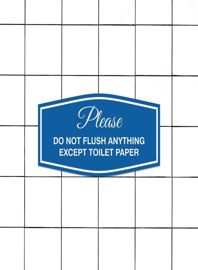 All Quality علامة من فضلك لا تقم بFlush أي شيء باستثناء ورق التواليت | تركيب سهل | علامات الحمام (ذهبي مصقول/أسود) - صغير (1 عبوة) - Image 3