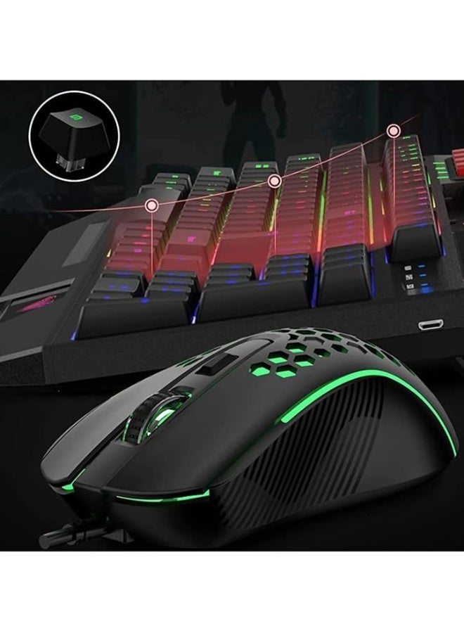 AULA T650 Wired Keyboard + Mouse + Headset +Mouse Pad Set - Image 2